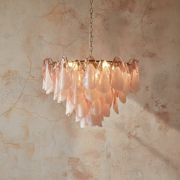 The Lucienne Chandelier | Glass & Stainless Steel | CLND016