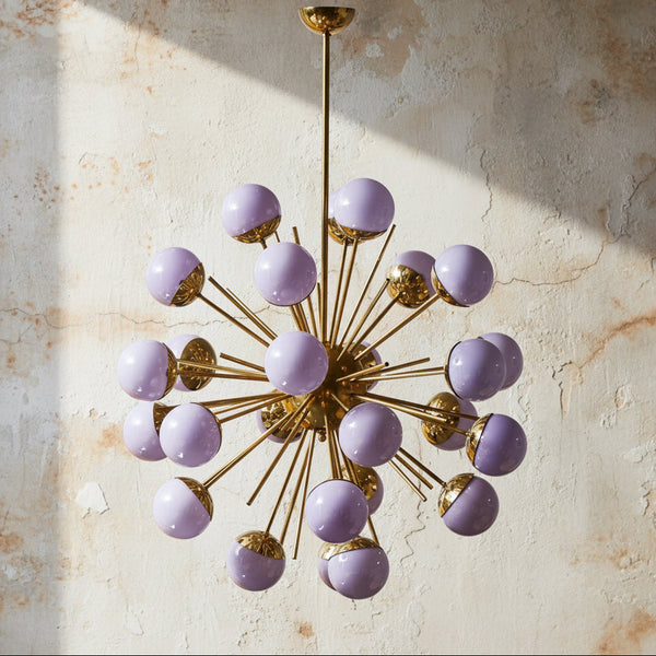 De Silva Chandelier | Purple Glass | CLPT80CP