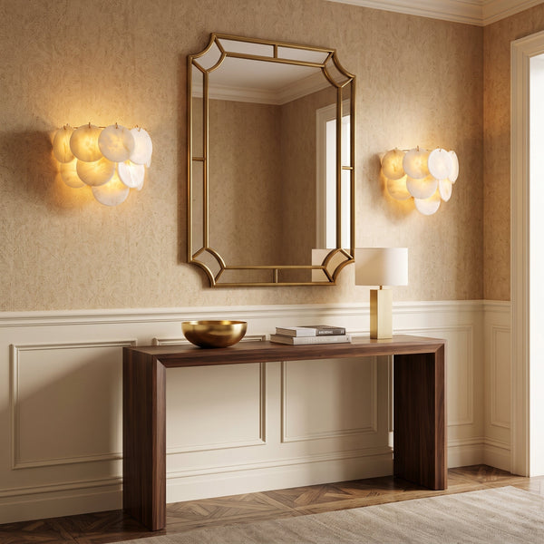Pemberhurst Alabaster Disc Wall Sconce