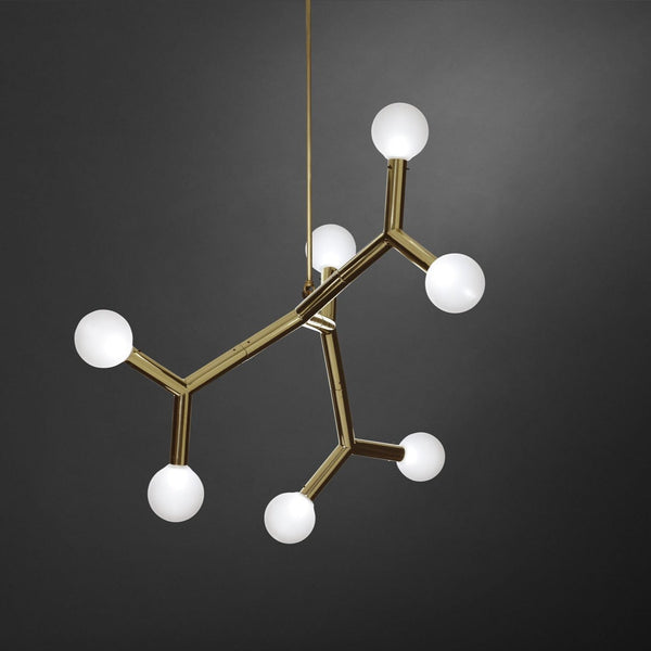 Ulfuvyu Ball Brass Glass Chandelier