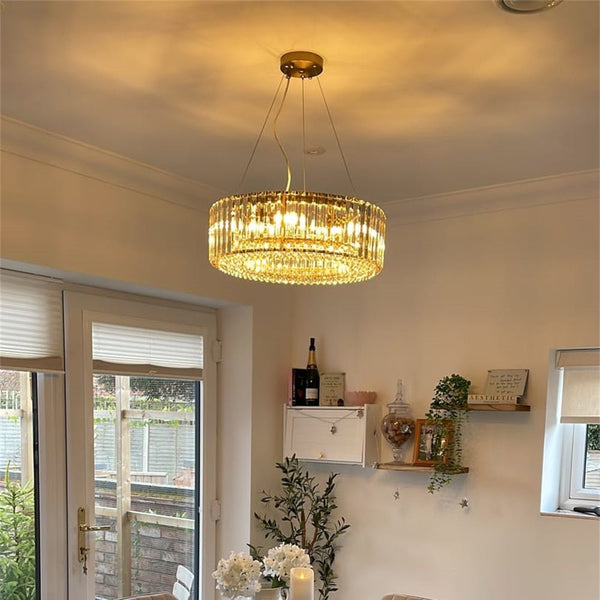 Glam Modern Round Crystal Chandelier