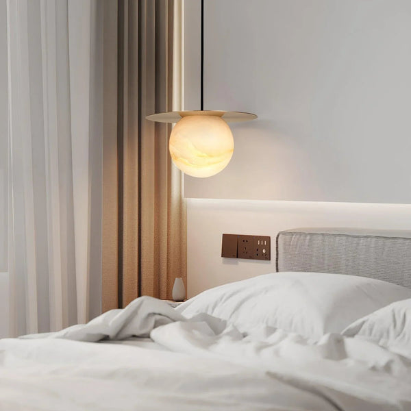 Alabaster Saturn Pendant Light