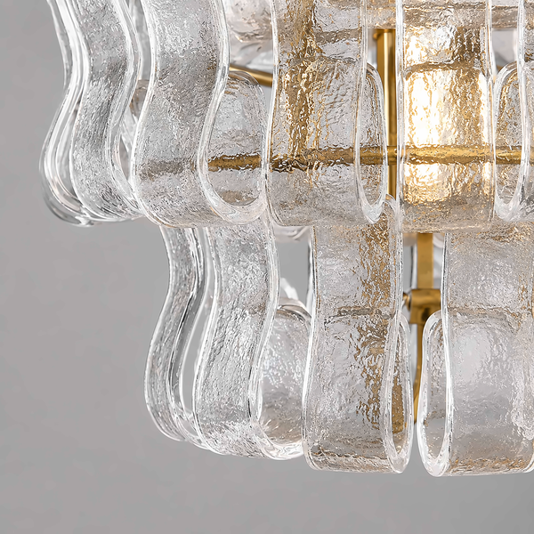 The Bellatrix Pendant | Amber Textured Glass & Bronze | CLND024