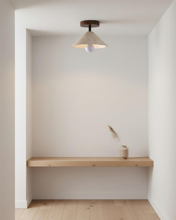 Valorian Travertine Ceiling Lamp