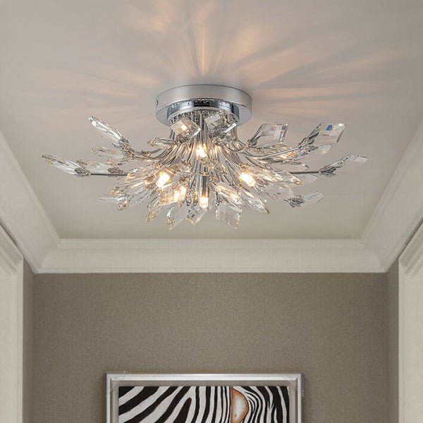 Himindró Bloom Crystal Semi Flush Mount Light