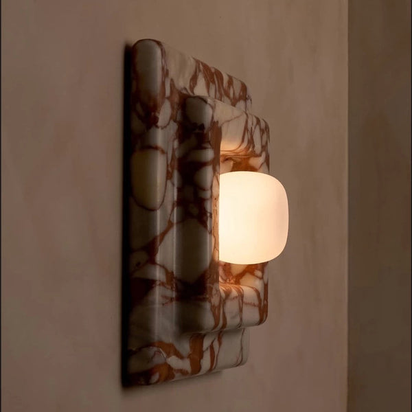 Black Marble Square Wall Sconce | CLMZU45