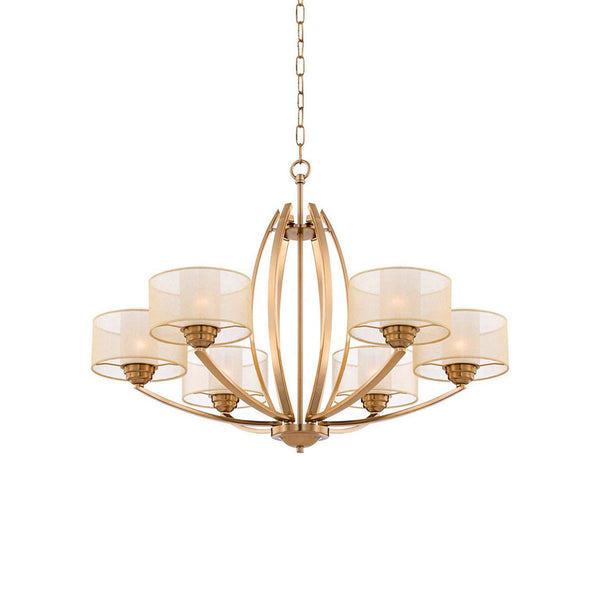 Lyvelus Postmodern Luxury Brass Fabric Chandelier