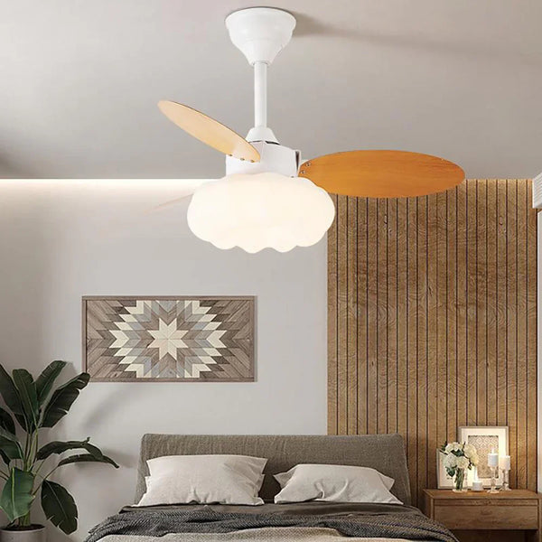 Cloud Cream Ceiling Fan Light