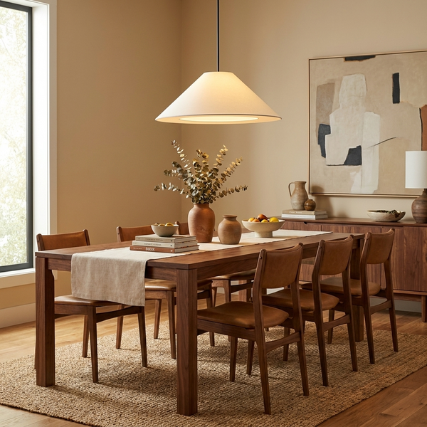 Brim Fabric Cone Pendant Lamp