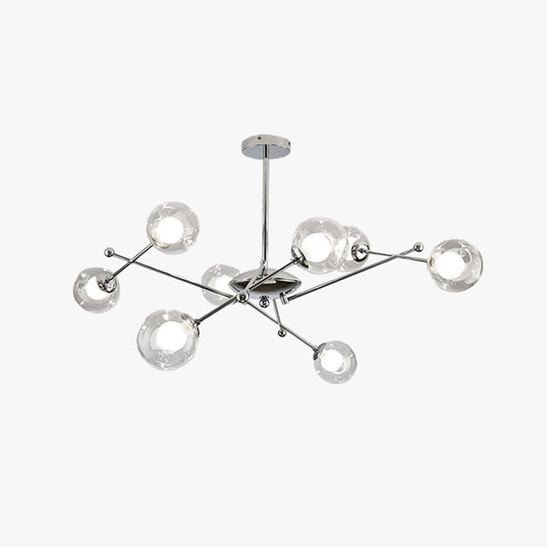 Valentina Modern LED Chandelier Chrome Glass Living Room/Bedroom