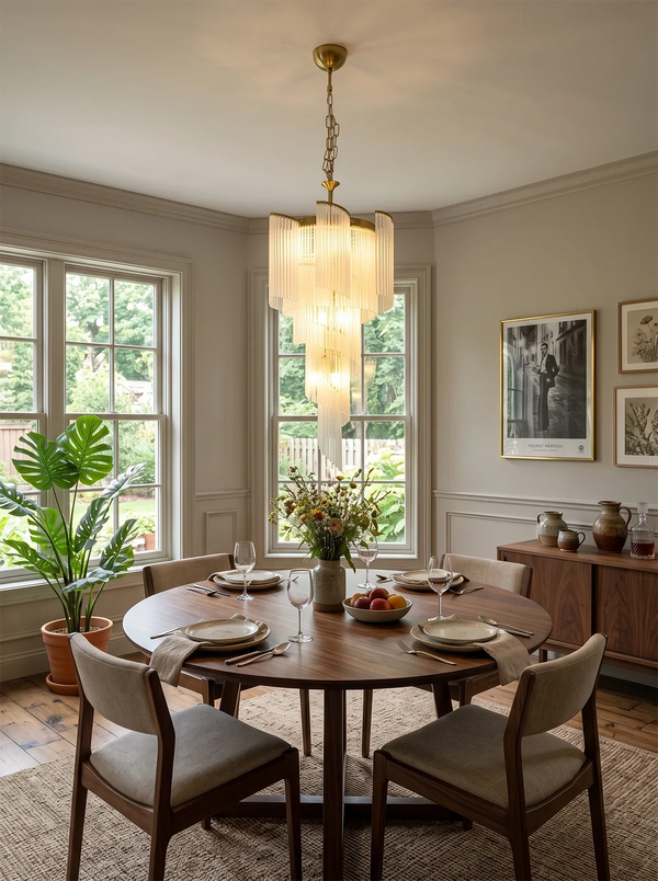Ysoline Spiral Glass Rod Chandelier