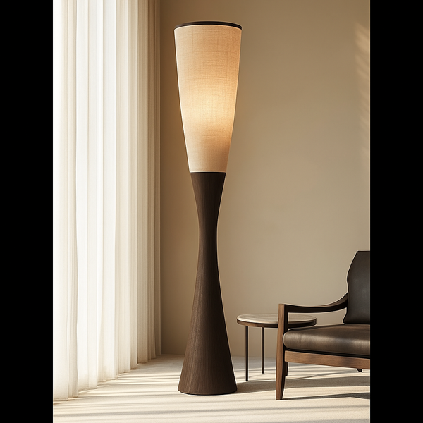Wood Floor Lamp | Linen Shade | CLGHYTS256D