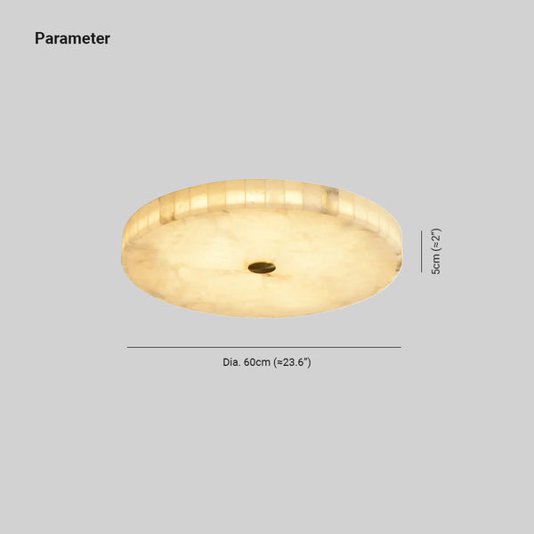 Delya Round Alabaster Ceiling Lamp