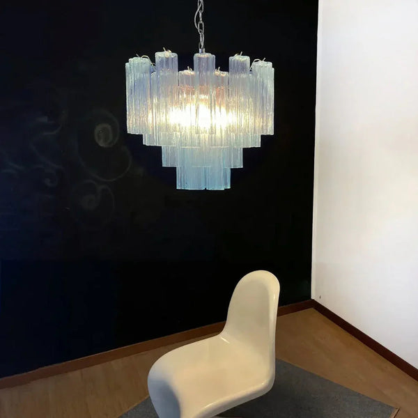 Fantastic Blue Tubes Chandelier