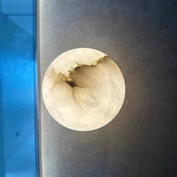Lynq Alabaster Mini Orb Wall Lamp
