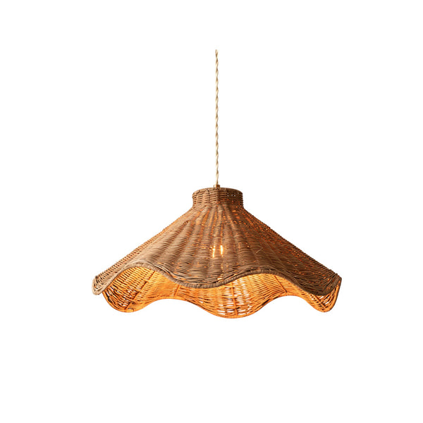 Wavelle Sculptural Rattan Pendant Light