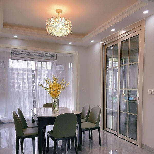 Kinkeldey Crystal Prism Chandelier | Classic Gold Crystal Chandelier