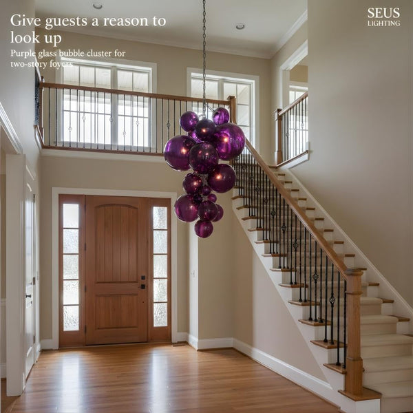 Vexo Modern Large Glass Bubble Chandelier