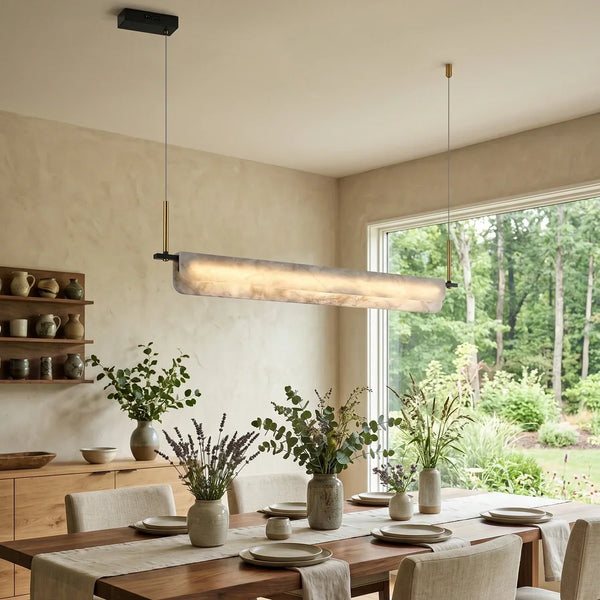 Alabaster Years Linear Pendant Light