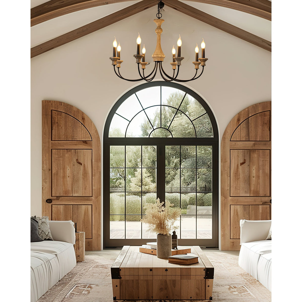 Zatheora Vintage Stardust Wooden Chandelier