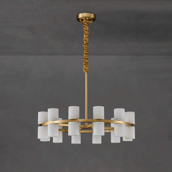 Alabaster Cylinder Chandelier | CLNH01440