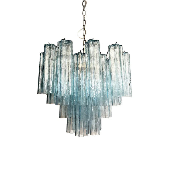 Fantastic Blue Tubes Chandelier