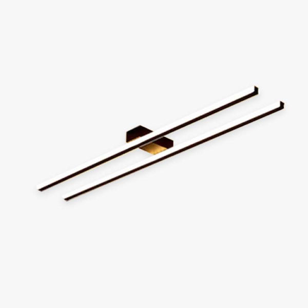 Arisha Modern Minimaliste Flush Mount Ceiling Light, Double-Linear