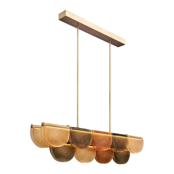Petalo Linear | Orange Glass & Brass | CL89AGPETO