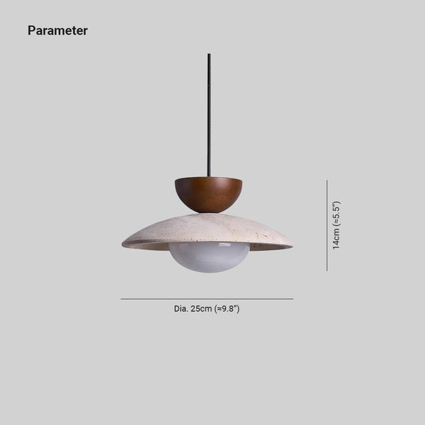 Clave Travertine Pendant Light