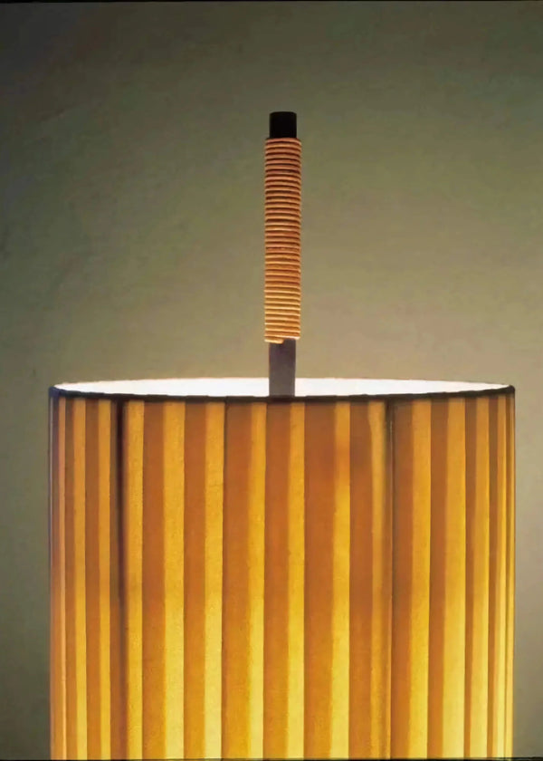 Pleated Linen & Bronze Floor Lamp | CLHBV0255