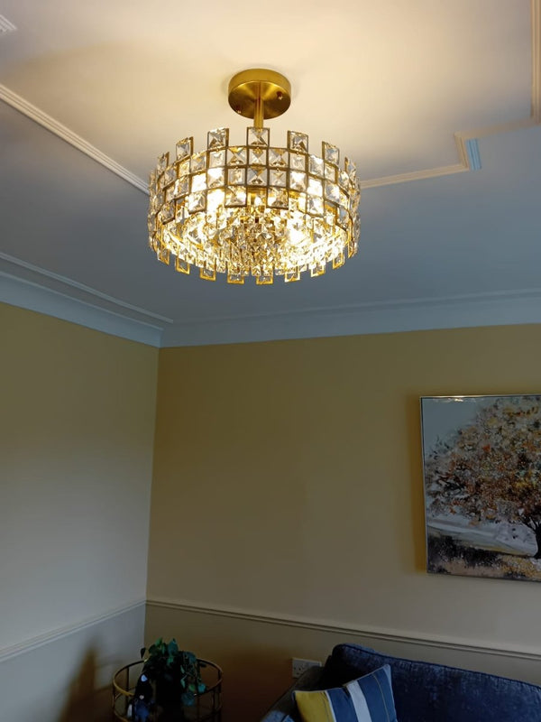 Crystal Semi Flush Mount
