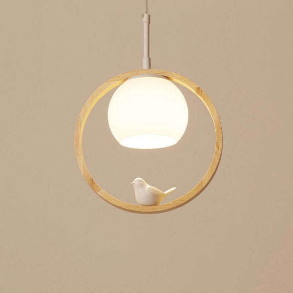 Arisha Wood Bird Aisle Pendant Light Porch Light