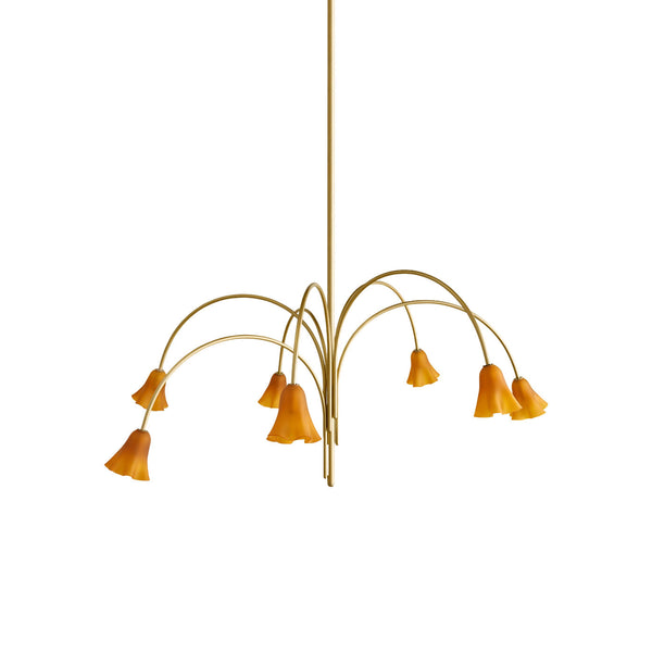 Aurmiros Brass Glass Chandelier