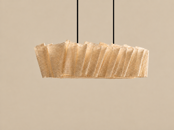 The Sora Linear Chandelier | Handwoven Abaca | CLND018