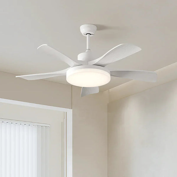 Nordic Fan Blade White Ceiling Fan Light