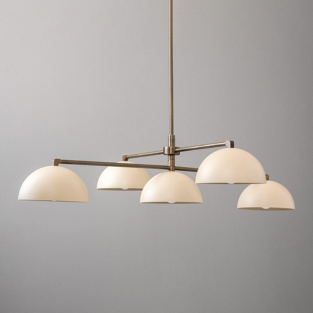 Vosole Vintage Industrial Linear Brass Chandelier