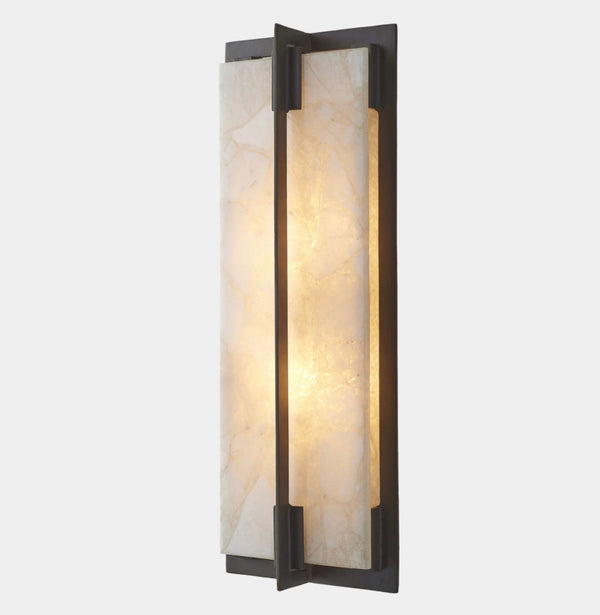 Quarzo Wall Sconce | Quartz & Black | CLQR024WS