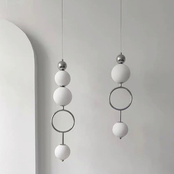 Small Globe Pendant Light Vertical Glass LED