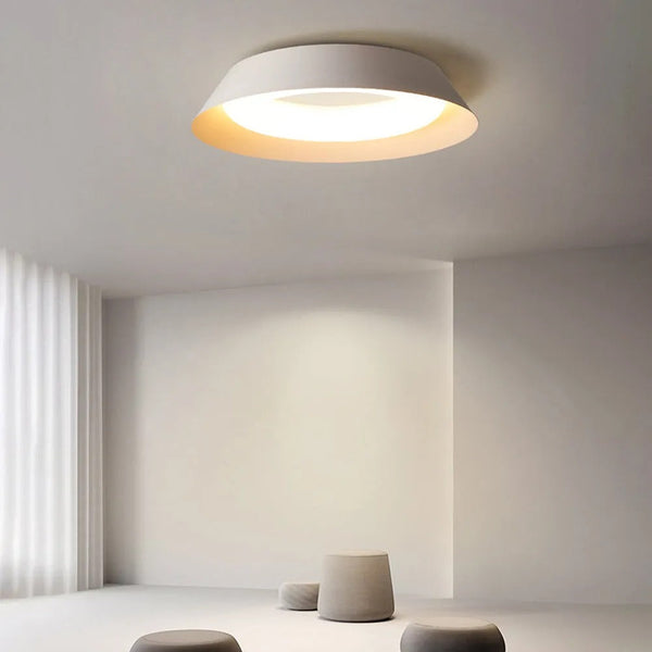 Arisha Nordic Bowl Metal/ Flush Mount Ceiling Light, White