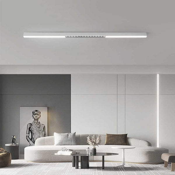 Flush Mount Ceiling Light Minimalist Long Linear Anti-Glare LED Dimmable