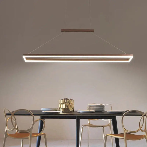 Line Rectangular Pendant Ceiling Lights for Dining Room