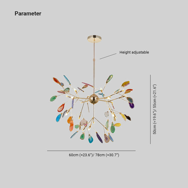 Arisha Flower Branch Semi-flush Mount Ceiling Light, 4 Colour
