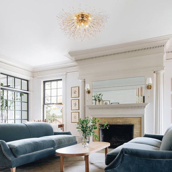 Modern Beaded Sputnik Flush Mount Ceiling Light