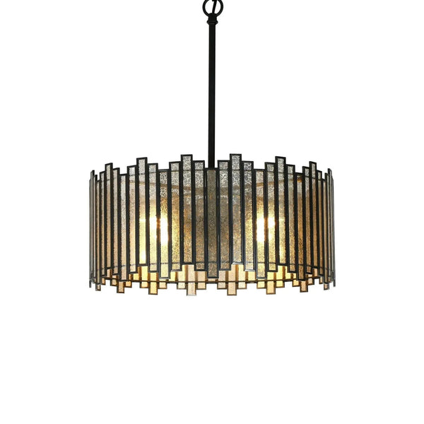 Hemaaolay Drum Colored Glass Chandelier