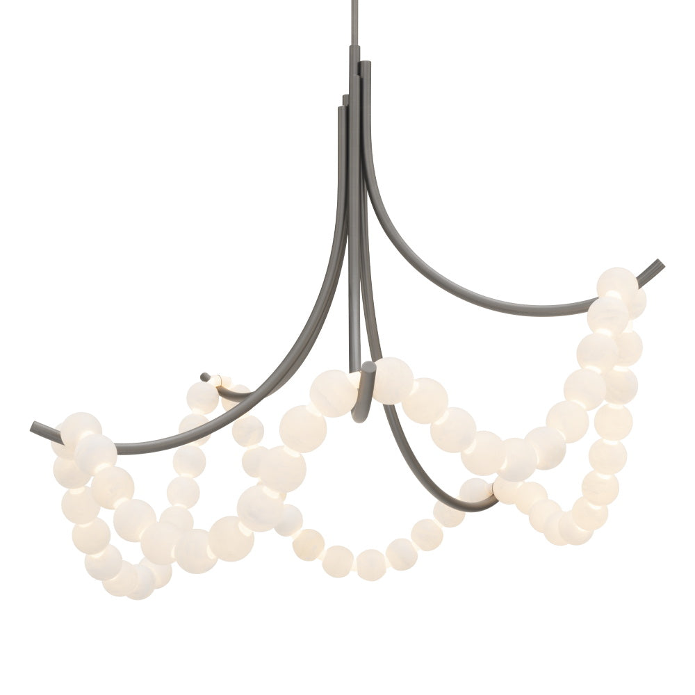 Zavenarae Nordic Art Nickel Alabaster Chandelier