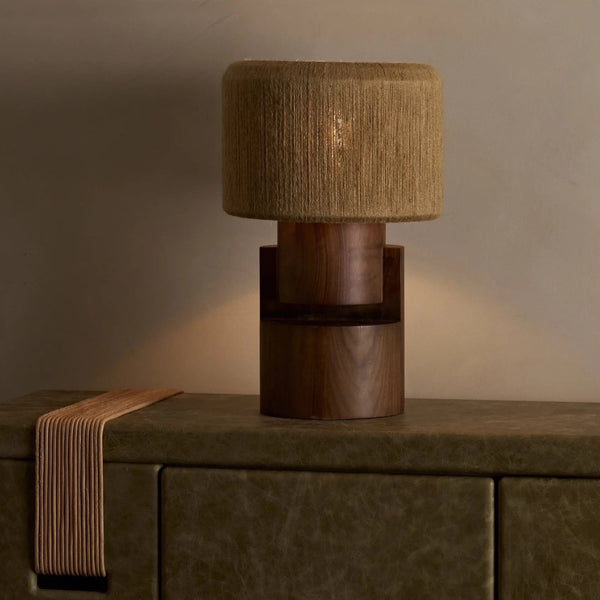 Walnut Table Lamp | Natural Fibre | CLWA356RT