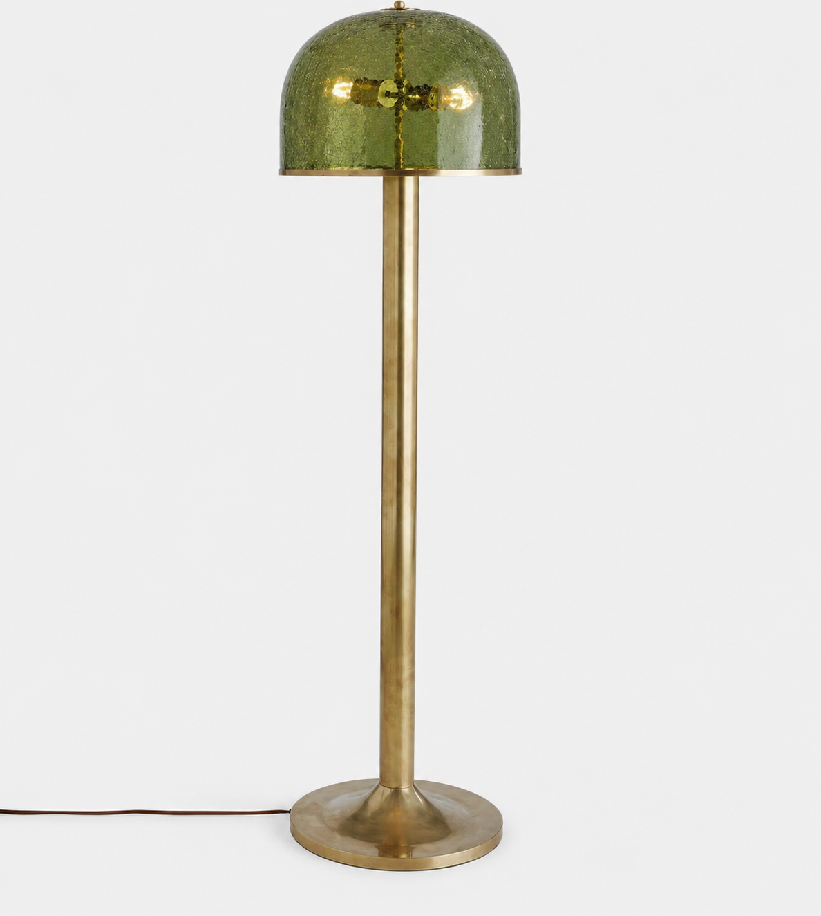 Crackle Glass Floor Lamp | Olive Green | CLCRK301-GRN