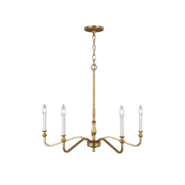 Ulsilus Vintage Industrial Brass Chandelier