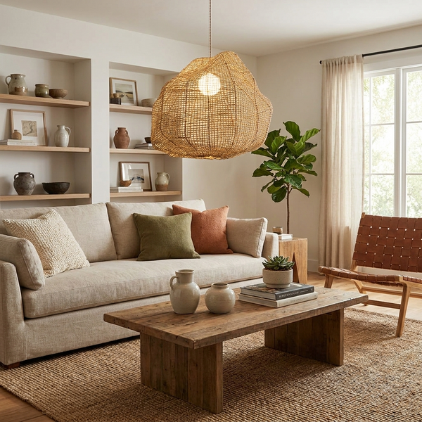Cairn Woven Rattan Pendant Lamp