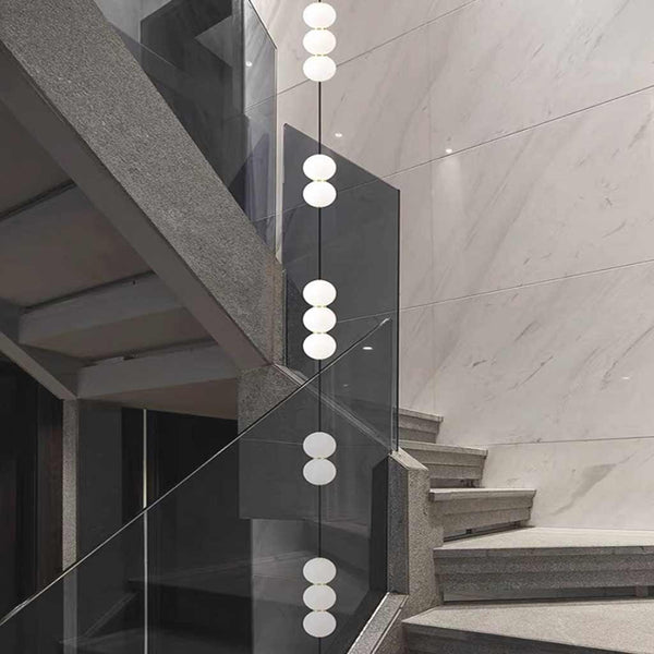Pendant Light Long Vertical Multi Globe for High Ceiling